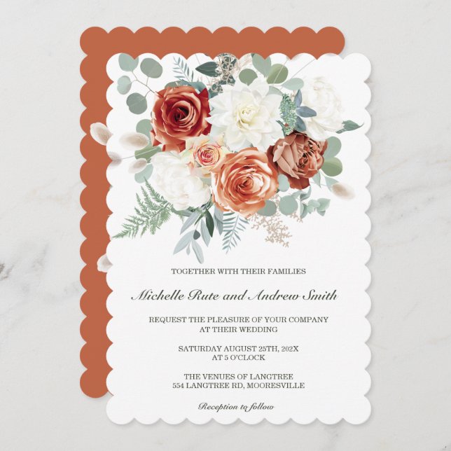 Terracotta Sage Wedding Templates (Front/Back)