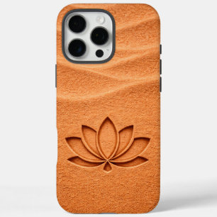 Terracotta Sand Lotus Flower Meditation iPhone 16 Pro Max Case