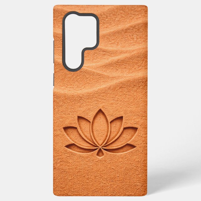 Terracotta Sand Lotus Flower Meditation Samsung Galaxy Case (Back)