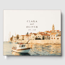 Terracotta Sand Serif Croatian Harbor Wedding 