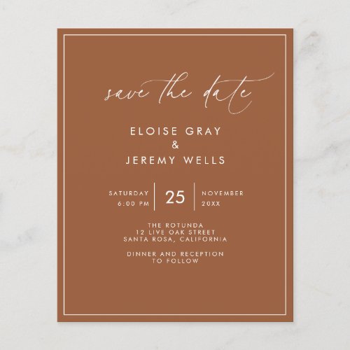 Terracotta Save the Date 