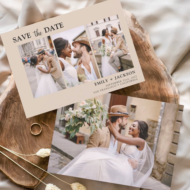 Terracotta Save the Date 4 Photo Simple (Creator Uploaded)