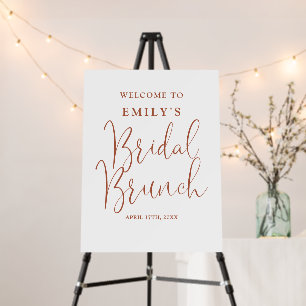 Terracotta Script Bridal Brunch Welcome Sign