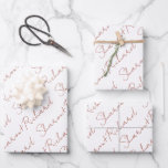 Terracotta script calligraphy names wedding  wrapping paper sheets<br><div class="desc">Make your fall wedding truly one-of-a-kind with our Terracotta Calligraphy Names Wrapping Paper Sheets. Personalize these sheets with your names for a special touch. You can even adjust the text size if your names take up more or less space than the standard size, so your names fit perfectly on the...</div>