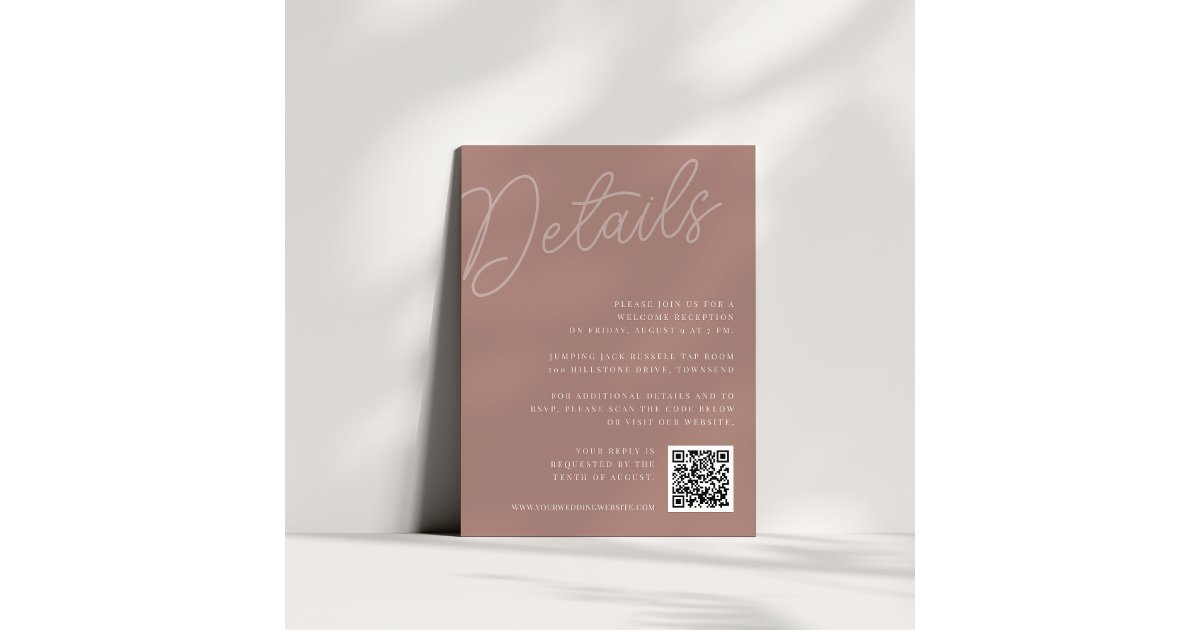 Multi Script Watermark Terracotta | Script Watermark All-in-One Details Enclosure Card | Zazzle