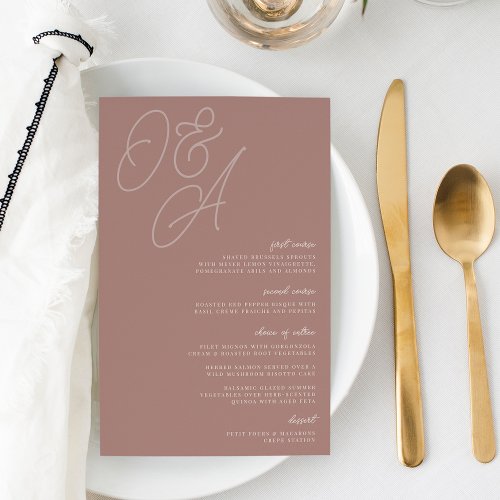 Terracotta  Script Watermark Monogram Wedding