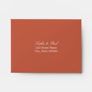 Terracotta Self Addressed RSVP Envelope
