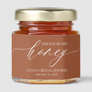 Terracotta She Found Her Honey Bridal Shower Jar Favors