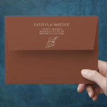 Terracotta Shell Beach Ocean Destination Wedding Envelope<br><div class="desc">Terracotta Modern Shell Beach Ocean Destination Wedding Invitation Envelope. Celebrate your special day with this elegant and beautiful wedding invitation design to beautify your special occasion. All the texts are pre-arranged for you to personalize easily and quickly with your own details.</div>
