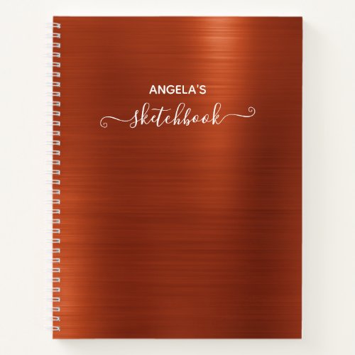 Terracotta Shimmer Ombre Foil Sketch Notebook