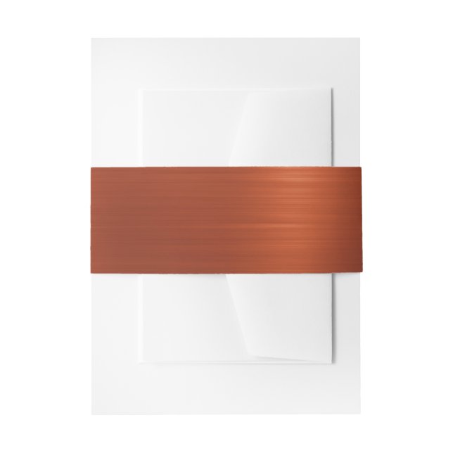 Terracotta Shimmer Ombre Invitation Belly Band (Front Example)