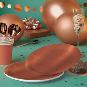 Terracotta Shimmer Ombre Paper Plates