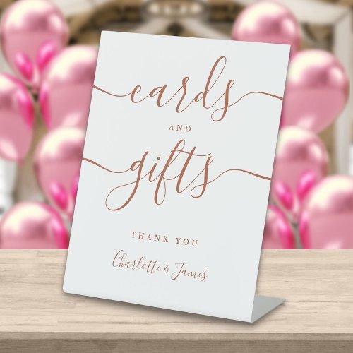 Terracotta Signature Script Cards And Gifts Pedestal Sign