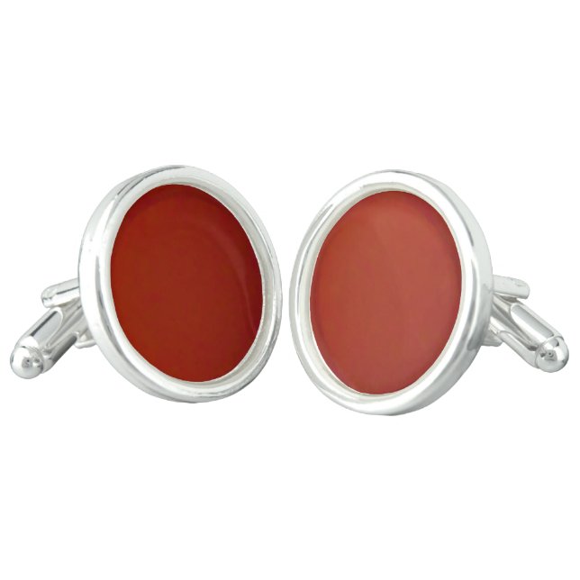 Terracotta Silver Cufflinks (Angled)