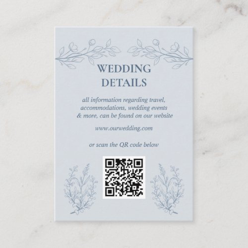 Terracotta Simple Boho  Wedding Details QR code Enclosure Card