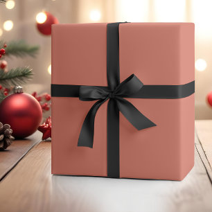 Terracotta Solid Color Classic Elegant Wrapping Paper