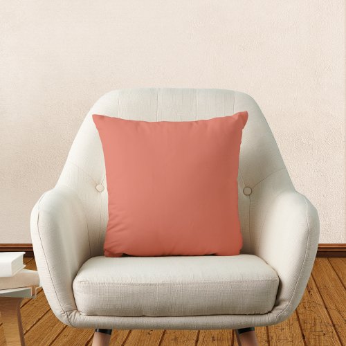 Terracotta Solid Color Throw Pillow