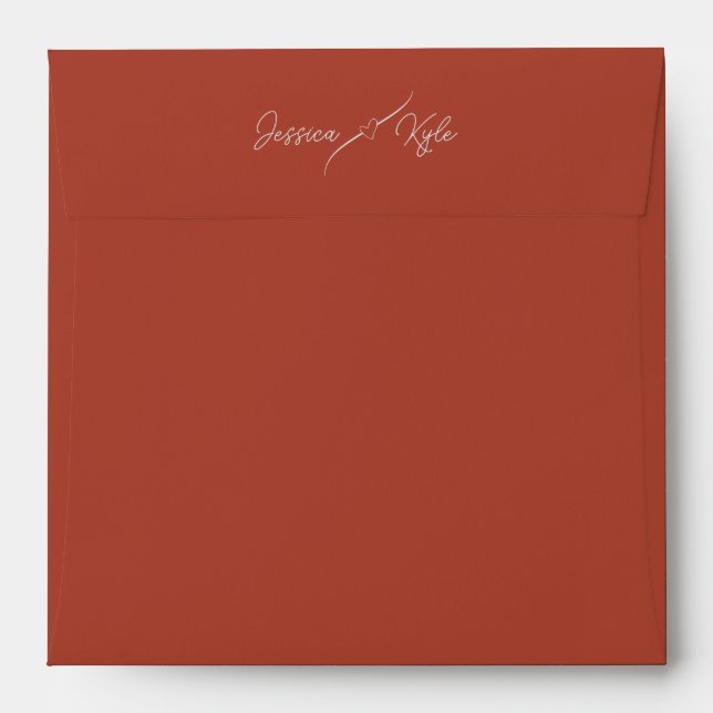 Terracotta Solid Stationery Colored Envelope (Back (Top Flap))