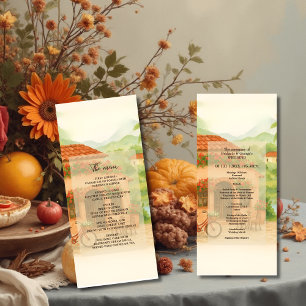 Terracotta Spanish Hacienda Destination Wedding Program