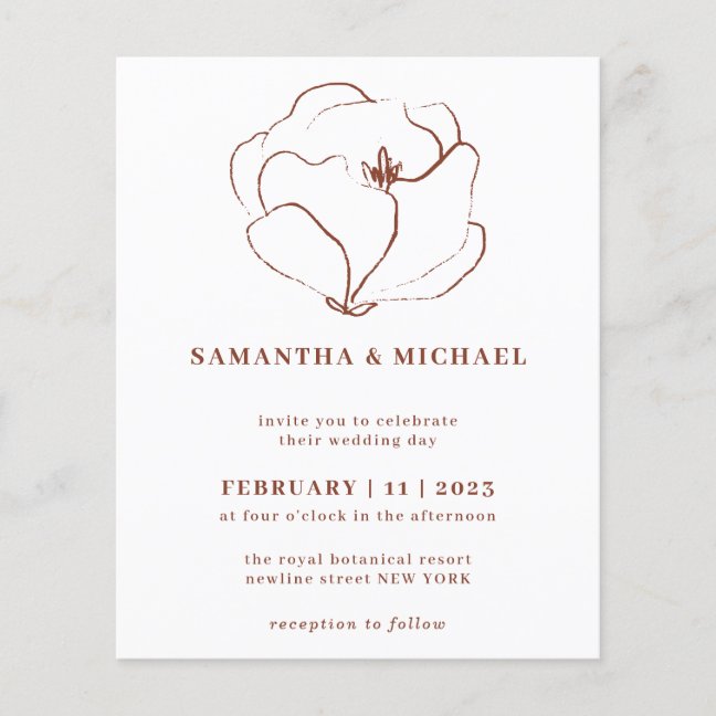 Terracotta Special thank you name date budget Flyer