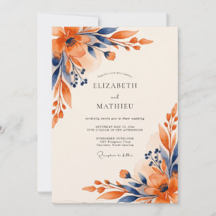 Terracotta Splendid Fall Wedding Invitation