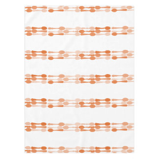Terracotta Spoon Pattern Custom Color Background Tablecloth