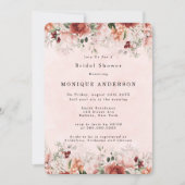 Terracotta Spring Fall Floral Bridal Shower Invitation (Front)