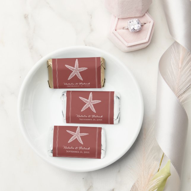 Terracotta Starfish Hershey's Miniatures (Wedding)