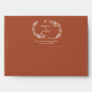 Terracotta String Lights Return Address Envelope