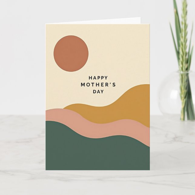 Terracotta Sun Mothers Day Card (Front)