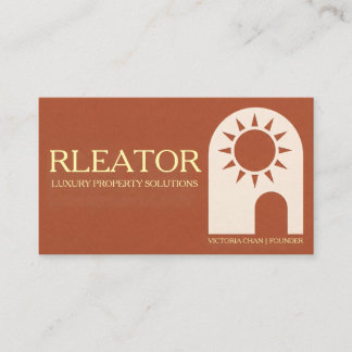 Terracotta Sun Realtor Business Card