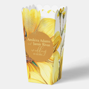 Terracotta Sunflowers Wildflowers  Wedding Favor Boxes
