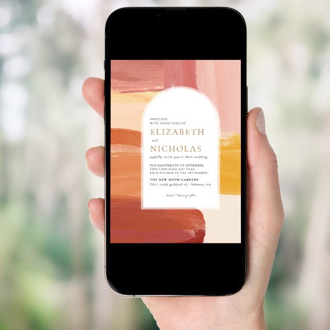 Terracotta Sunrise | Boho Wedding Invitation (Front Digital)