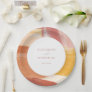 Terracotta Sunrise | Monogram Wedding Paper Plates