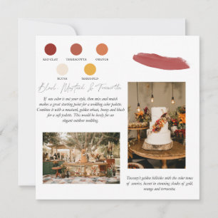 Terracotta Sunrise Orange Gold Red Color Palette Invitation