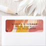 Terracotta Sunrise Wedding Address Label
