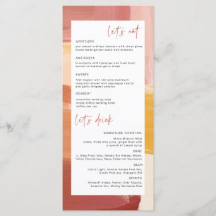 Terracotta Sunrise   Wedding Menu