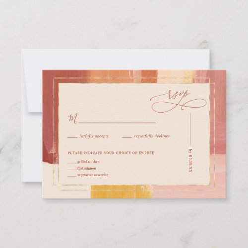 Terracotta Sunrise  Wedding RSVP