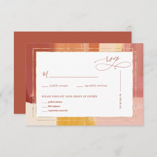 Terracotta Sunrise  Wedding RSVP