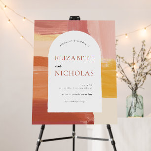 Terracotta Sunrise   Wedding Welcome Sign