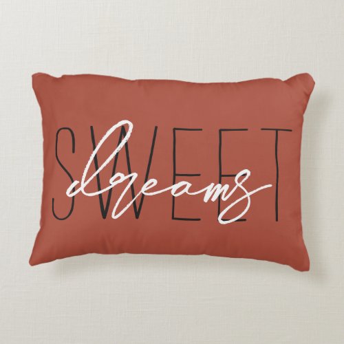 Terracotta Sweet Dreams Fall Autumn Colors Accent Pillow