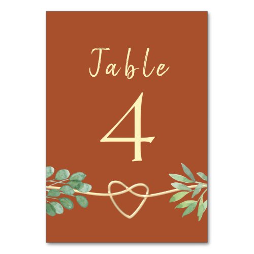 Terracotta Table Number