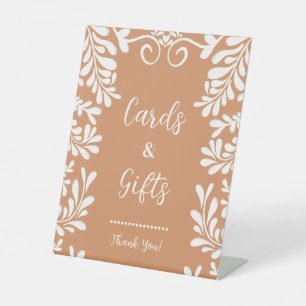 Terracotta Talavera Mexican Wedding Cards & Gifts  Pedestal Sign