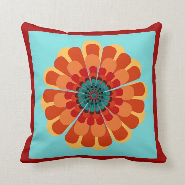 red orange pillows
