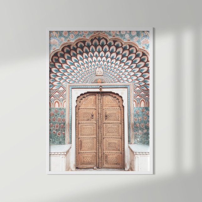 Terracotta & Teal Moroccan Door Wall Art Print (Creator Uploaded)