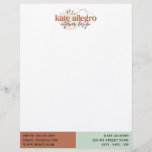 Terracotta Terrazzo Triangles Custom Company Logo Letterhead<br><div class="desc">Terracotta Terrazzo Triangles Custom Company Logo Letterhead with your custom logo. Just replace your custom made image using the template here. If you are interested in having this design customized for your business visit brandingboulevard.etsy.com ~ Check out the collection shown below to see the entire branding suite for this design!...</div>