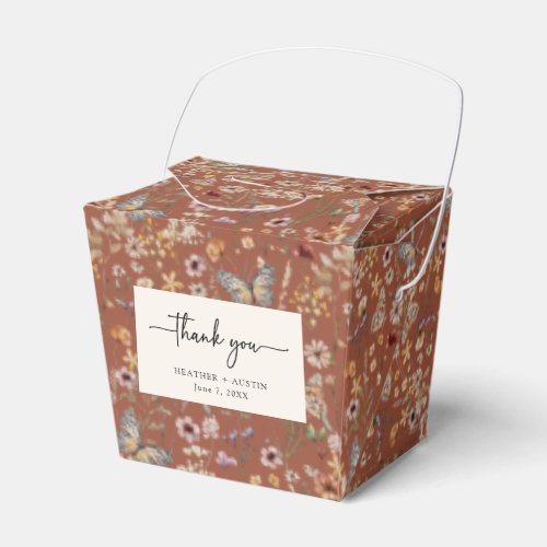 Terracotta Thank You Favor Boxes