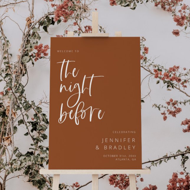 Terracotta The Night Before Rehearsal Dinner Sign (Creator Uploaded)