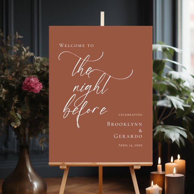 Terracotta The Night Before Rehearsal welcome Foam Board (Creator Uploaded)