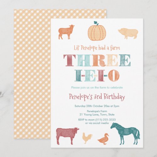 Terracotta Three IEIO Farm 3rd Birthday Party
